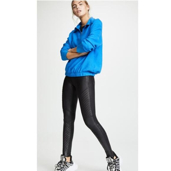 SPANX Faux Leather Moto Leggings in Black Large - Picture 1 of 8